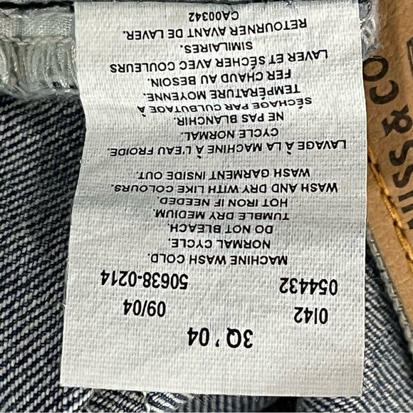 Levi’s 638 Orange Tab Jeans men’s sz36 Blue Relaxed Straight Denim DEADSTOCK NWT - Picture 6 of 6